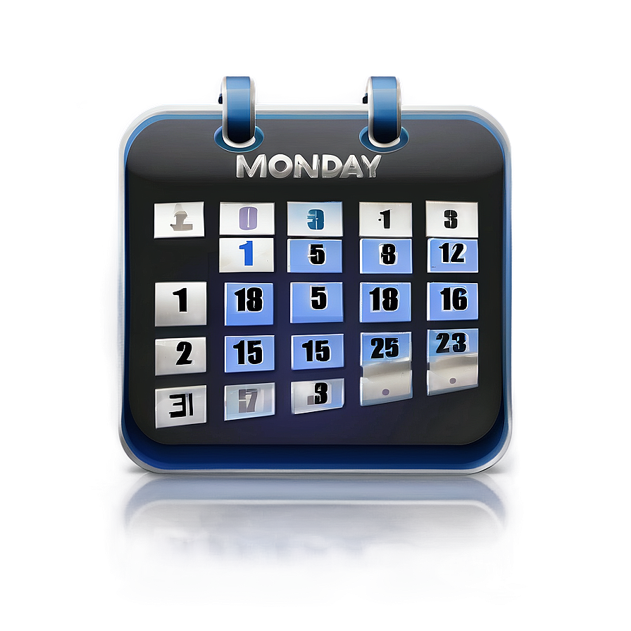 Monday Calendar Icon Png 8 PNG Image