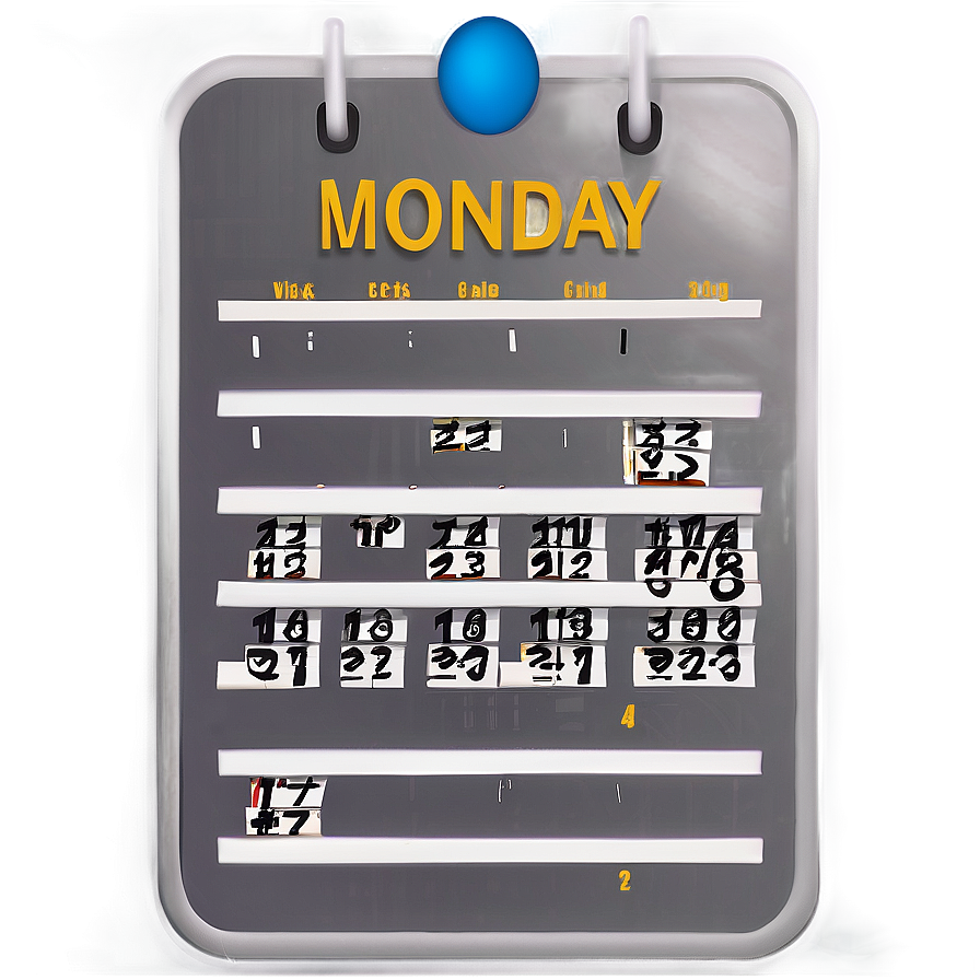 Monday Calendar Icon Png 90 PNG Image