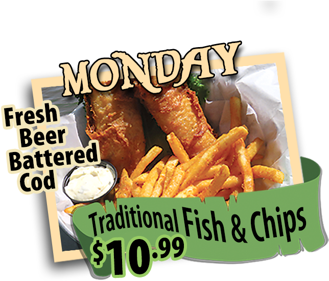 Monday Fishand Chips Special Ad PNG Image