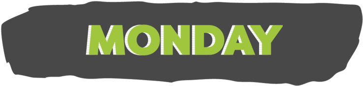 Monday Weekday Graphic PNG Image