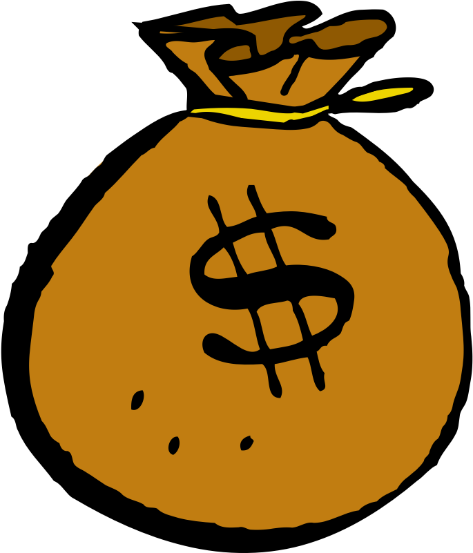 Money Bag Cartoon Illustration PNG Image