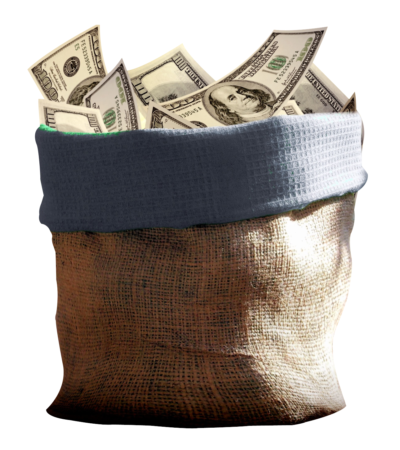 Money Bag Fullof Cash PNG Image