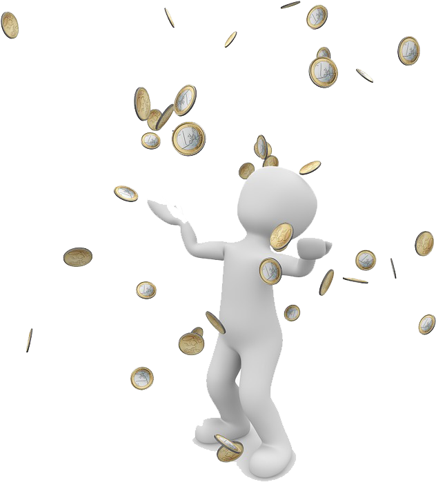 Money Rain Catch3 D Character PNG Image