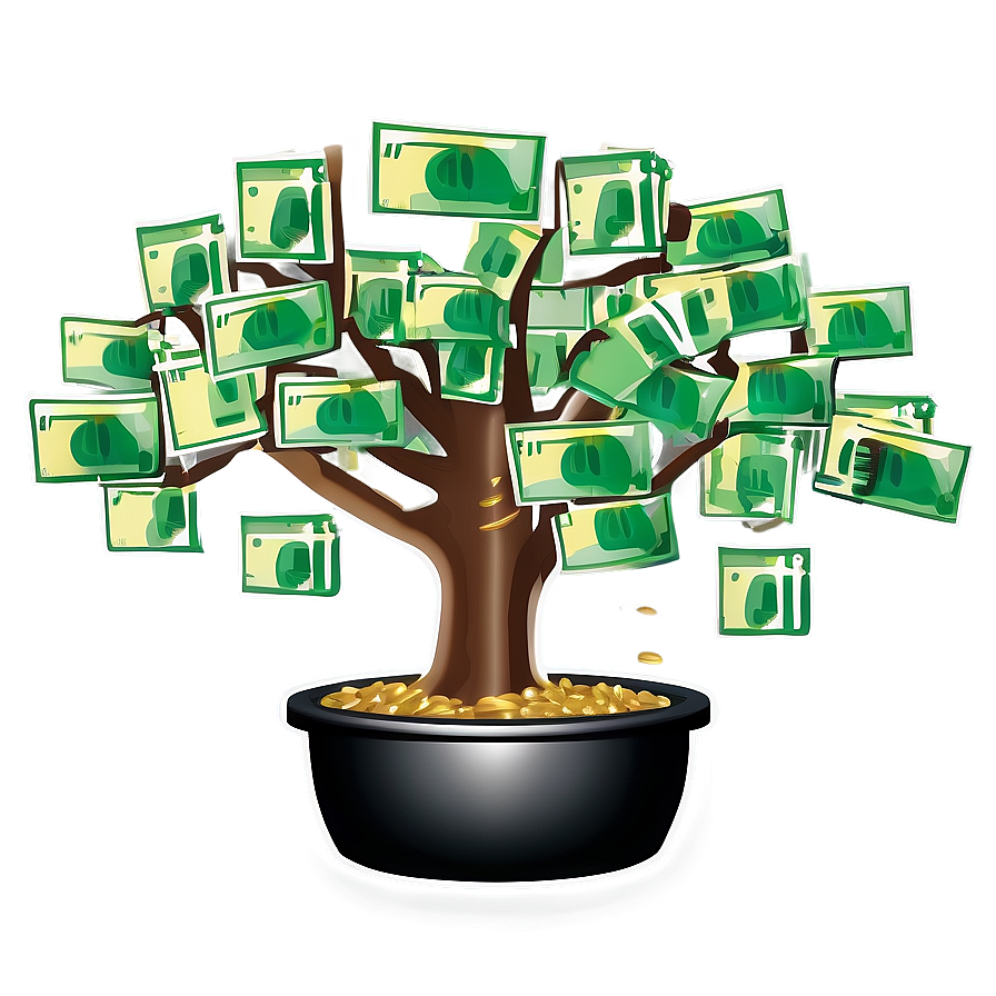 Money Tree Illustration Png Yab PNG Image