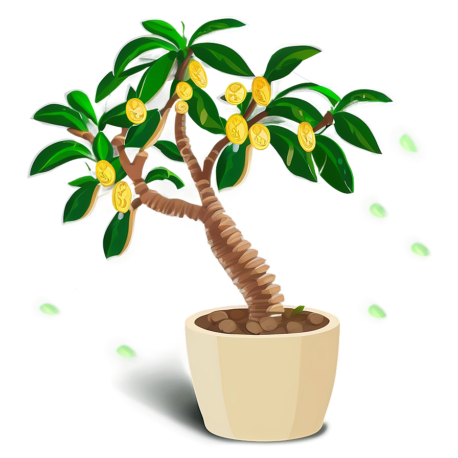 Money Tree In Landscape Png Flh PNG Image