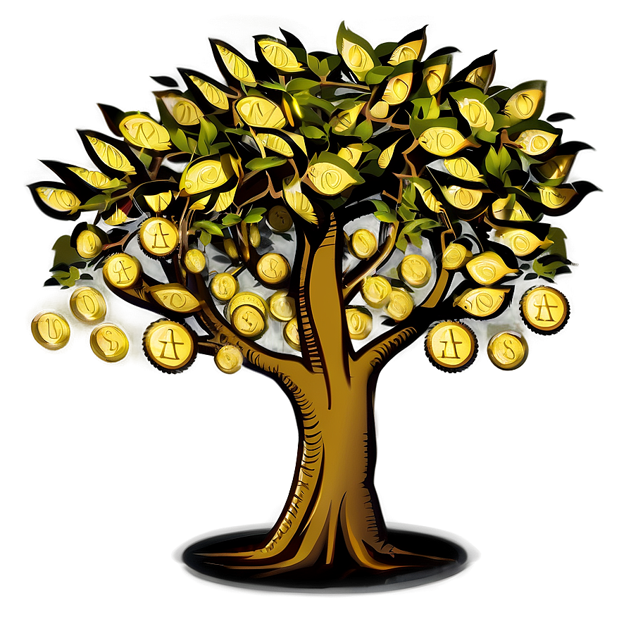 Money Tree Silhouette Png Teq22 PNG Image