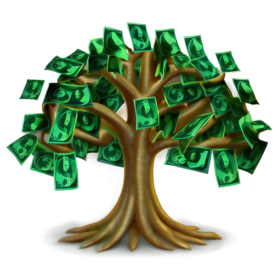 Money Tree Under Moonlight Png 06272024 PNG Image