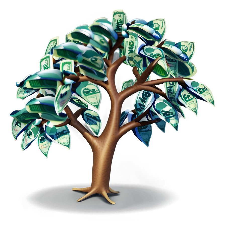 Money Tree With Dollar Leaves Png 39 PNG Image