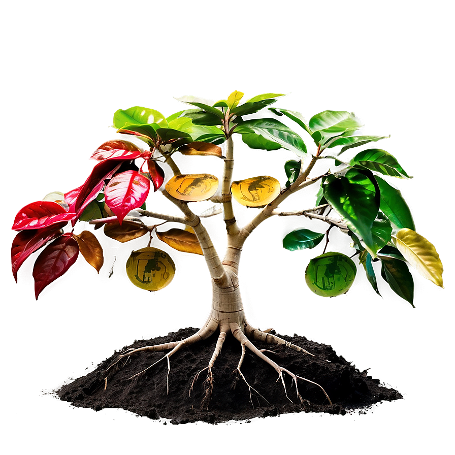 Money Tree With Roots Showing Png Qhq41 PNG Image