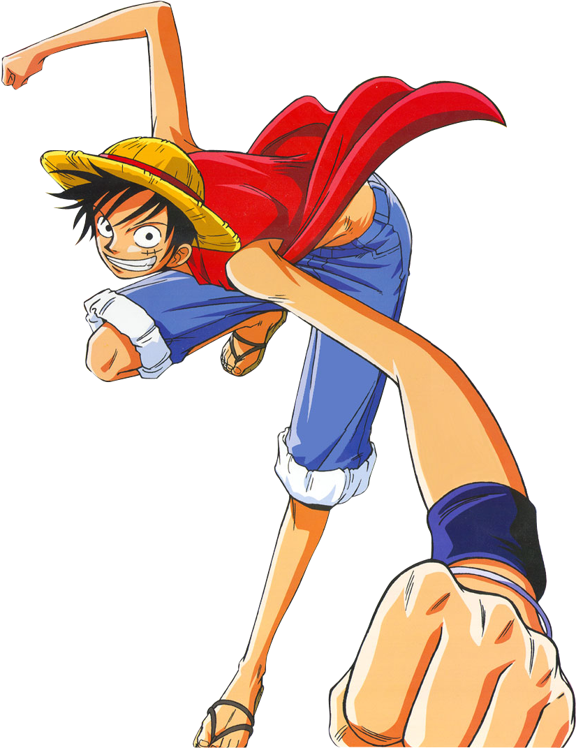 Monkey D Luffy One Piece Anime Pose PNG Image