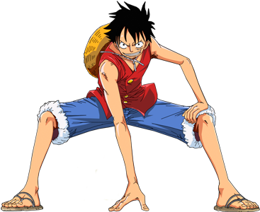 Monkey D Luffy One Piece Stance PNG Image