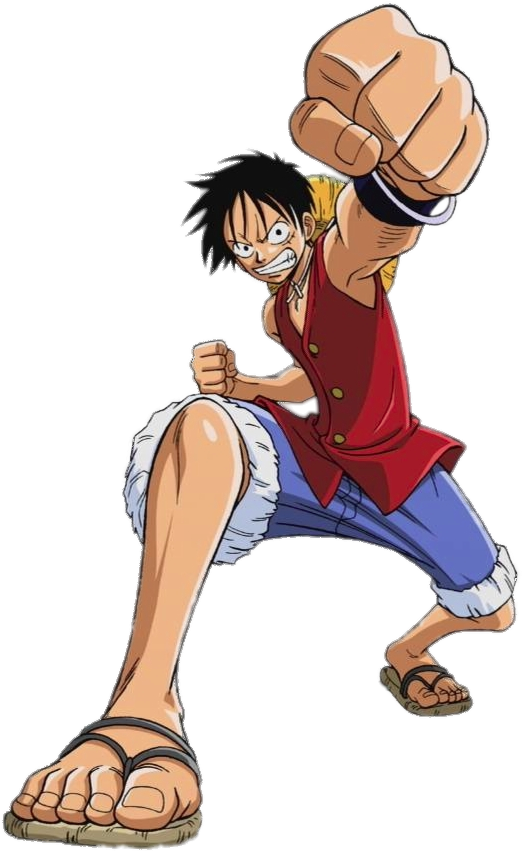 Monkey D Luffy Power Punch PNG Image