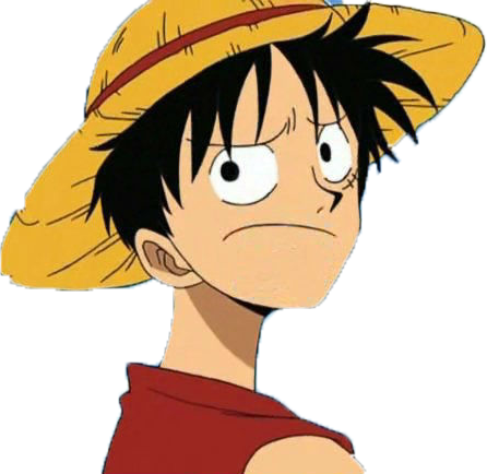 Monkey D Luffy Straw Hat Expression PNG Image