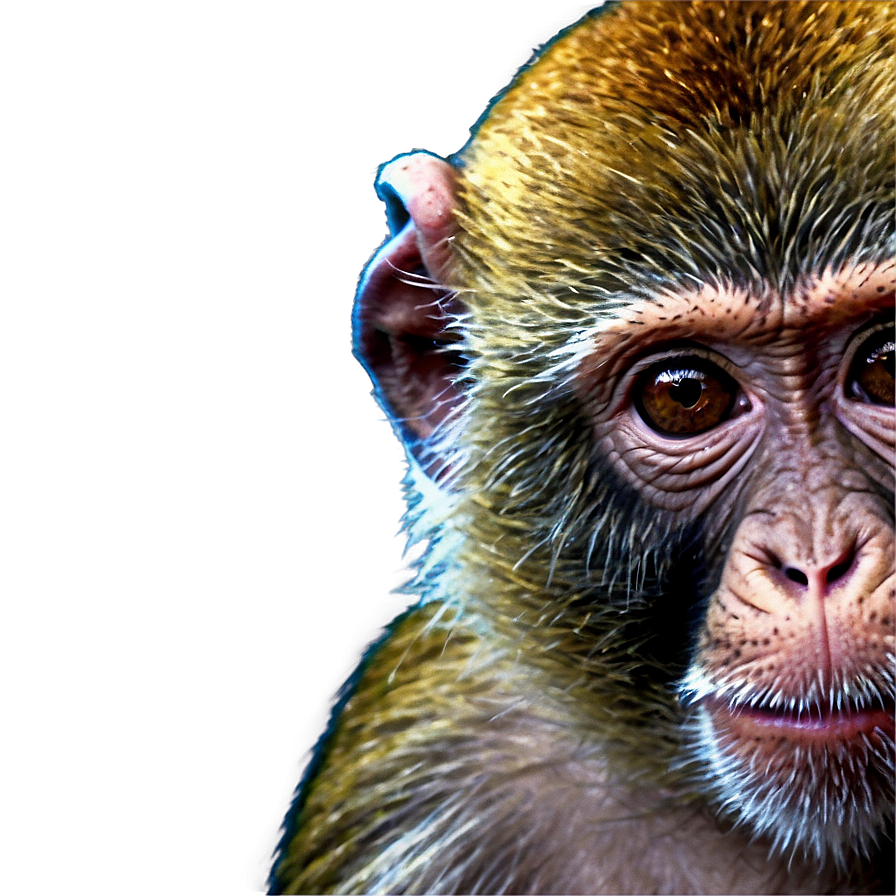 Monkey Face During Sunset Png Fjb PNG Image