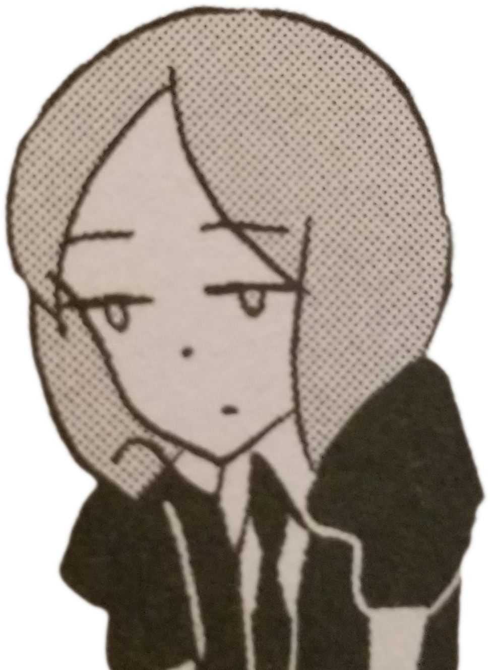 Monochrome_ Anime_ Character_ Avatar PNG Image