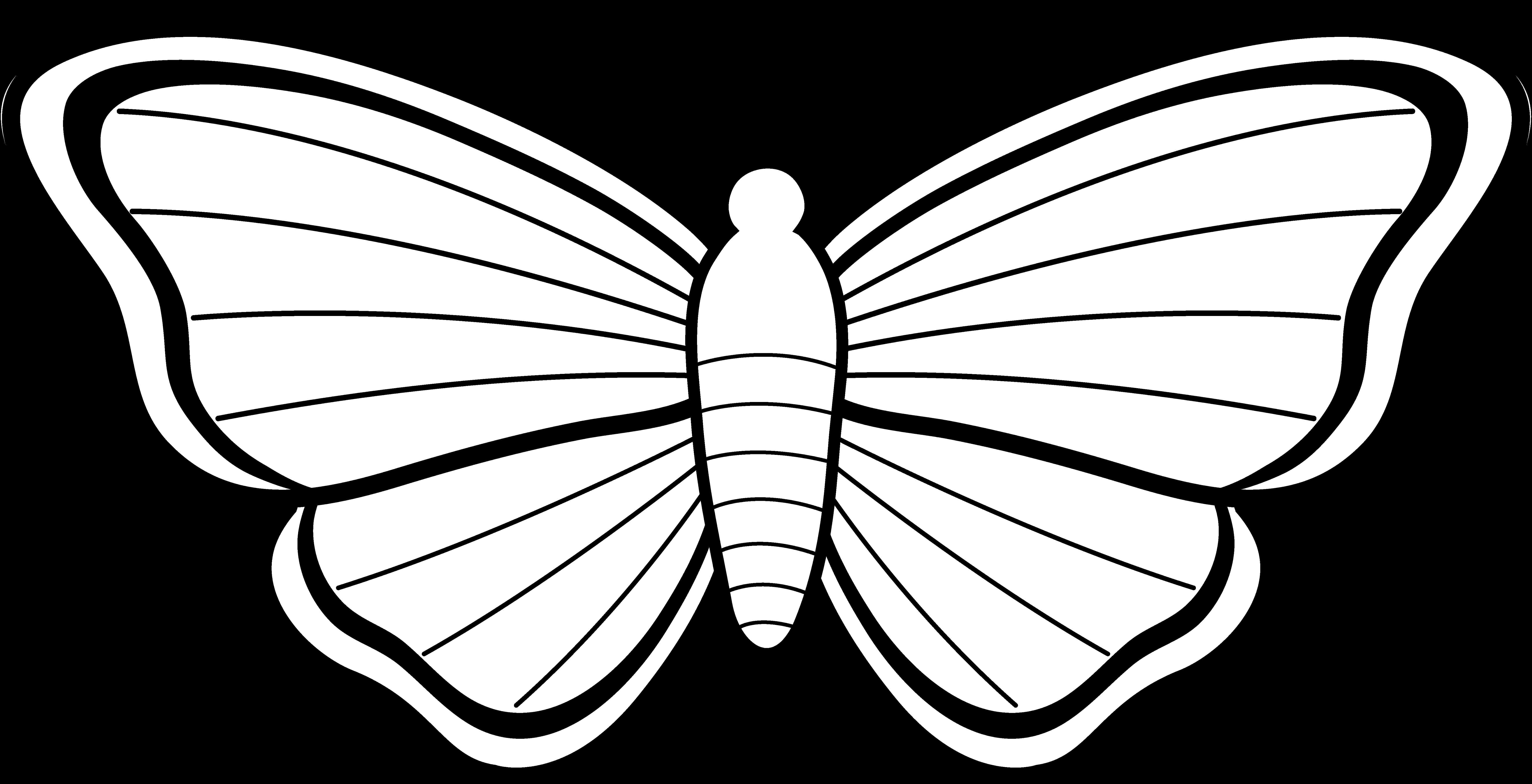 Monochrome_ Butterfly_ Vector_ Art PNG Image