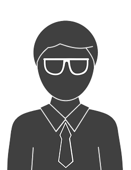 Monochrome Icon Manin Suit PNG Image