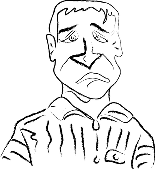 Monochrome_ Man_ Portrait PNG Image