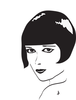 Monochrome Mystery Portrait PNG Image