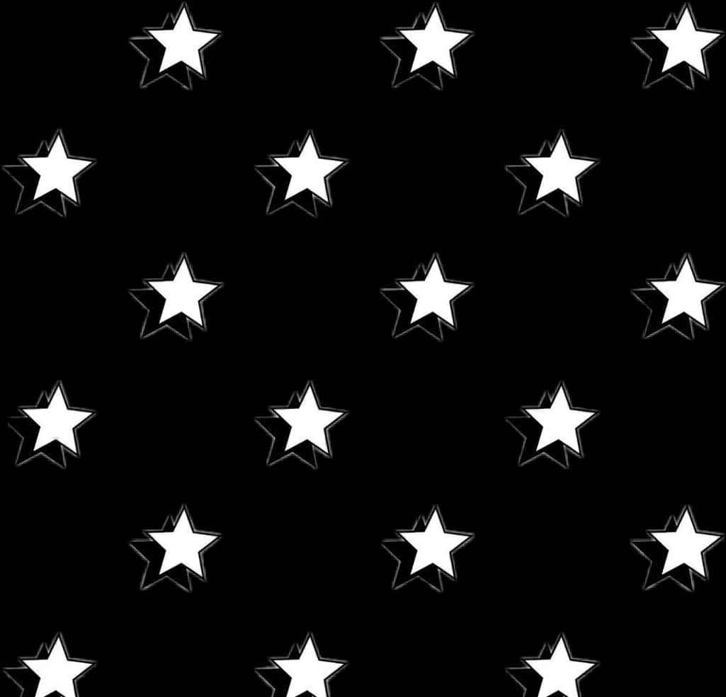 Monochrome Star Pattern PNG Image