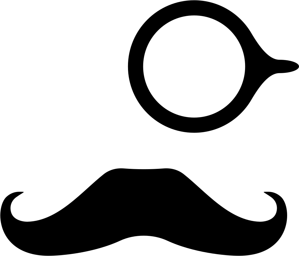 Monocleand Moustache Icon PNG Image