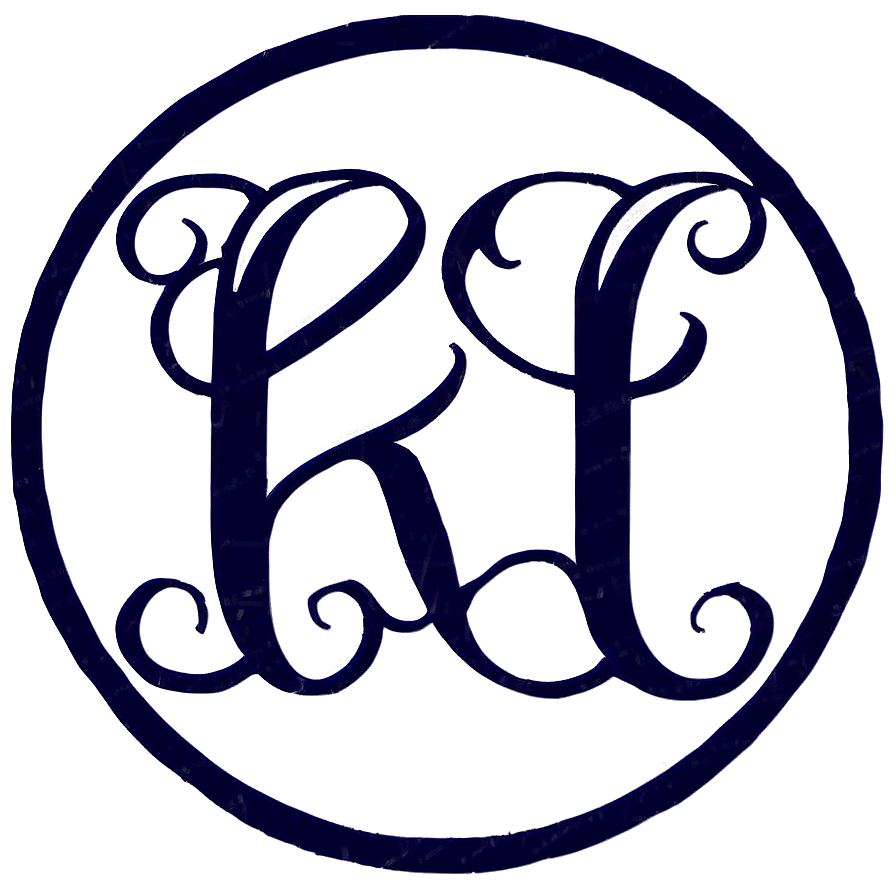 Monogram Circle Sticker Png Oyf23 PNG Image