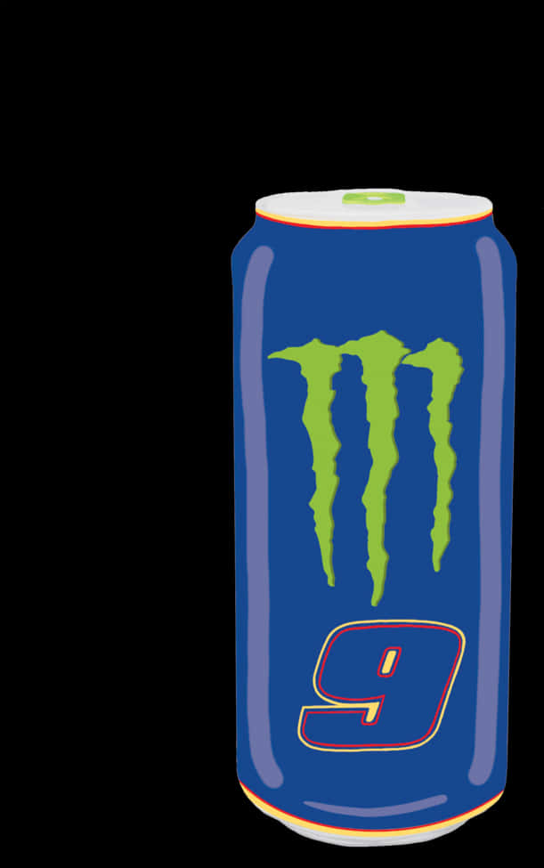 Monster Energy Drink Can Illustration PNG Image