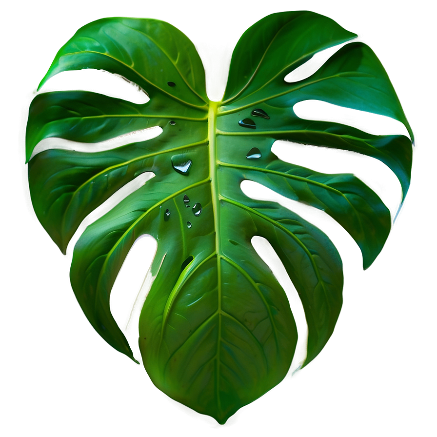 Monstera Leaf Closeup Png 05232024 PNG Image