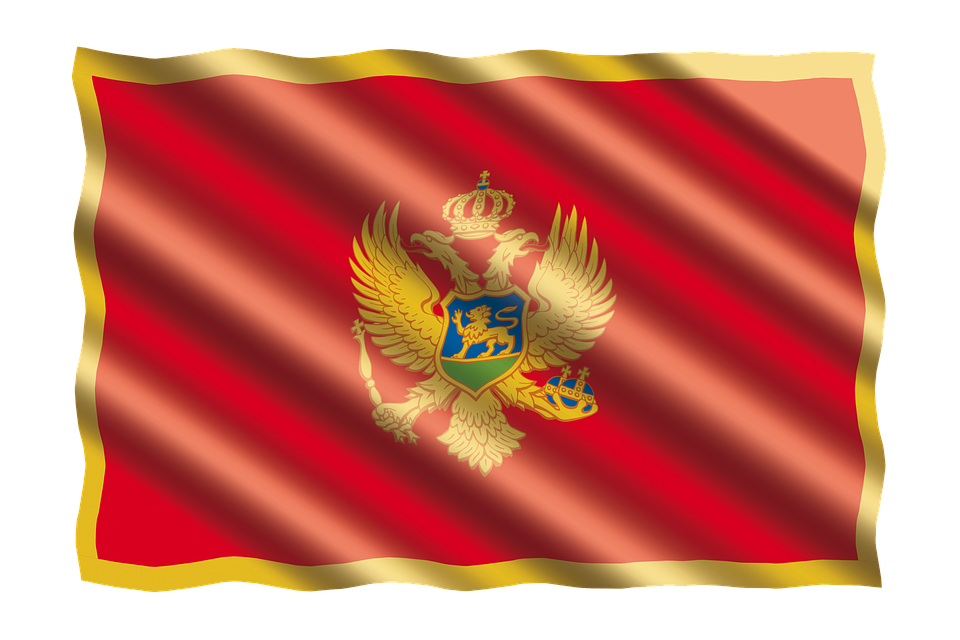 Montenegro National Flag Waving PNG Image