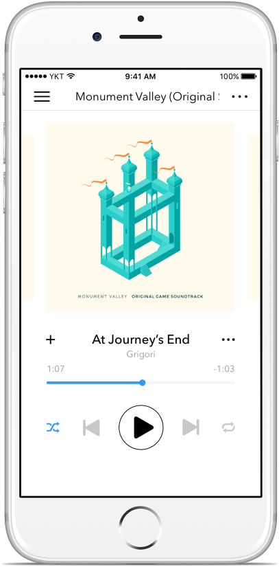 Monument Valley Soundtrack Mobile Player PNG Image