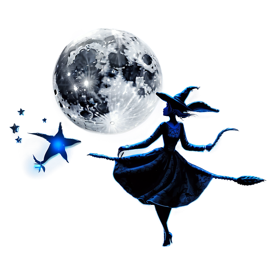 Moon And Witch Transparent Png Bra40 PNG Image