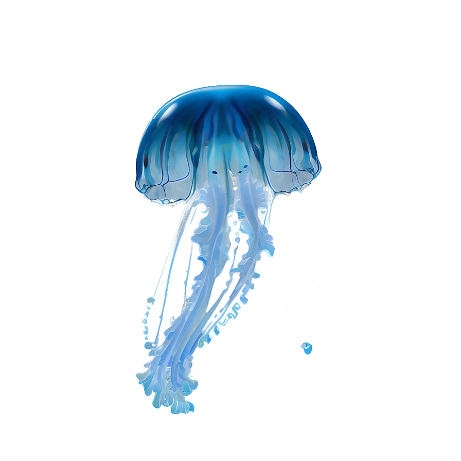 Moon Jelly In Ocean Scene Png Ygt PNG Image