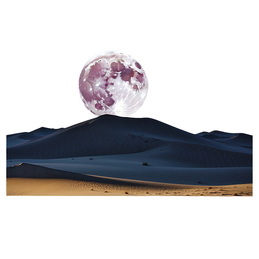 Moon Over Desert Dunes Png Chh63 PNG Image