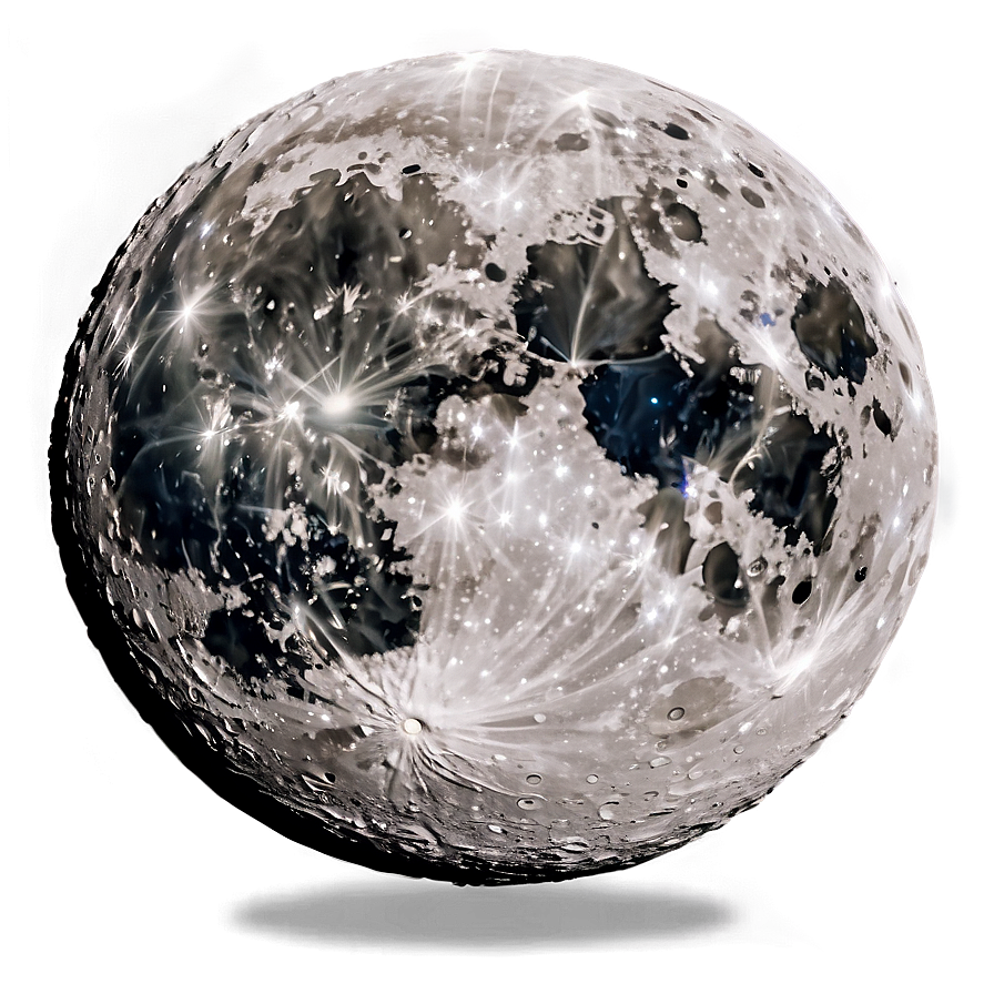 Moon Surface With Satellite Orbiting Png 64 PNG Image