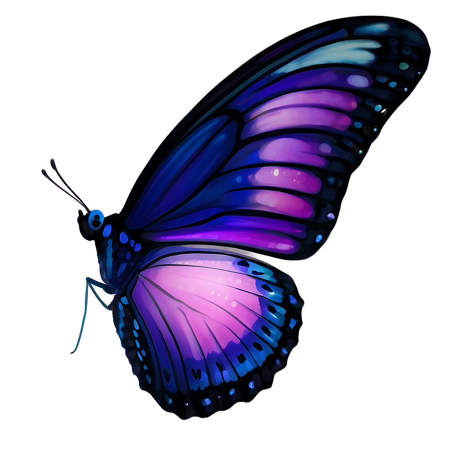 Moonlit Glow Butterfly Png 14 PNG Image