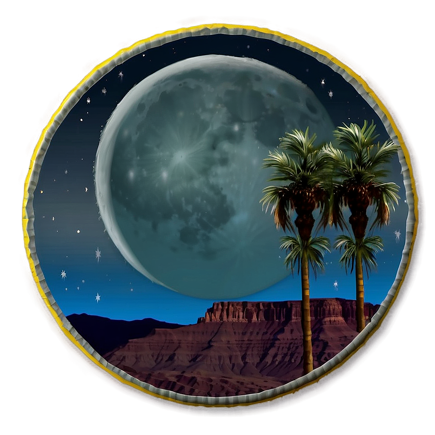 Moonlit Mesa Night Png Ihp72 PNG Image