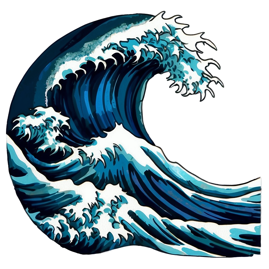 Moonlit Ocean Wave Png Vpu PNG Image