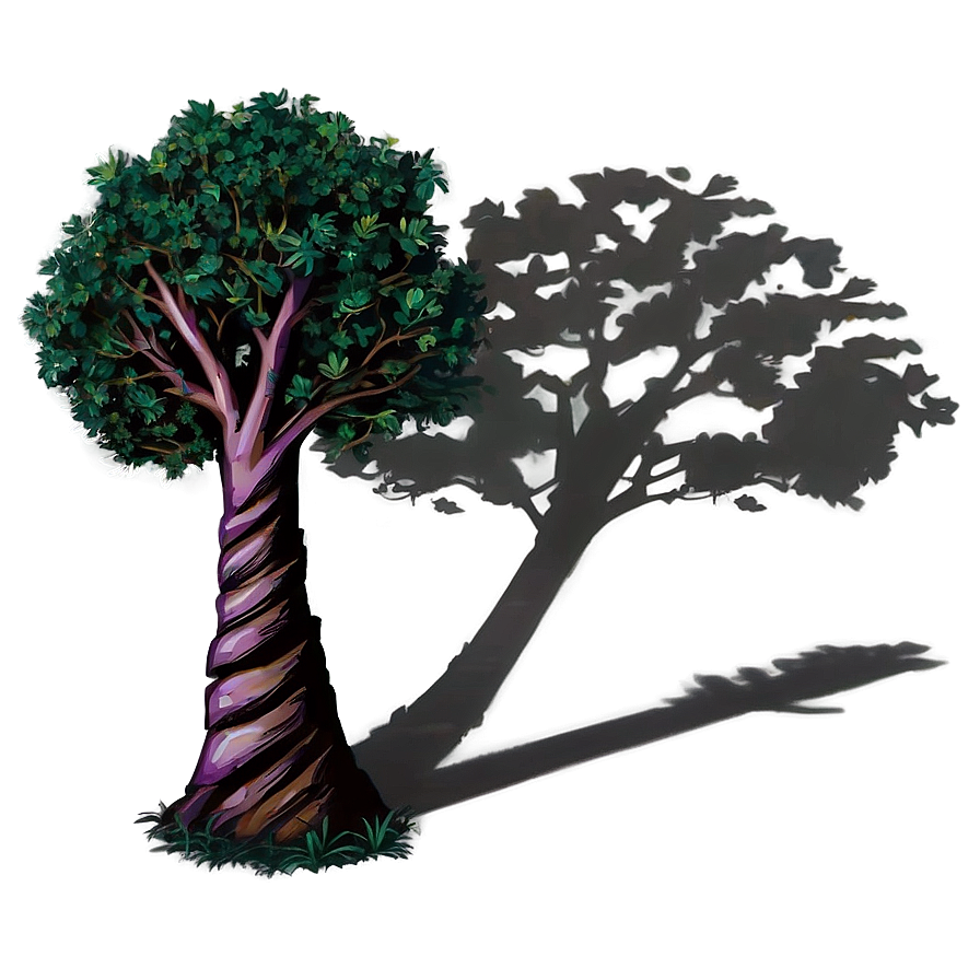 Moonlit Tree Shadow Png Fvb PNG Image