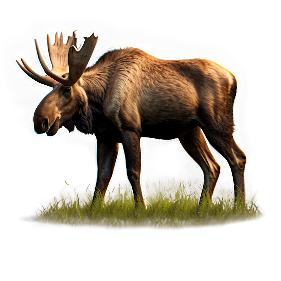 Moose Grazing Scenery Png Syo13 PNG Image