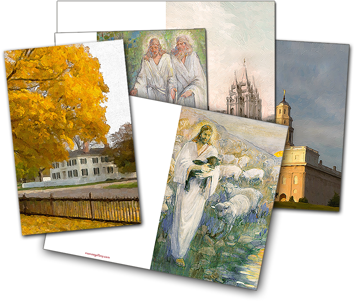 Mormon Themed Artwork Collage PNG Image