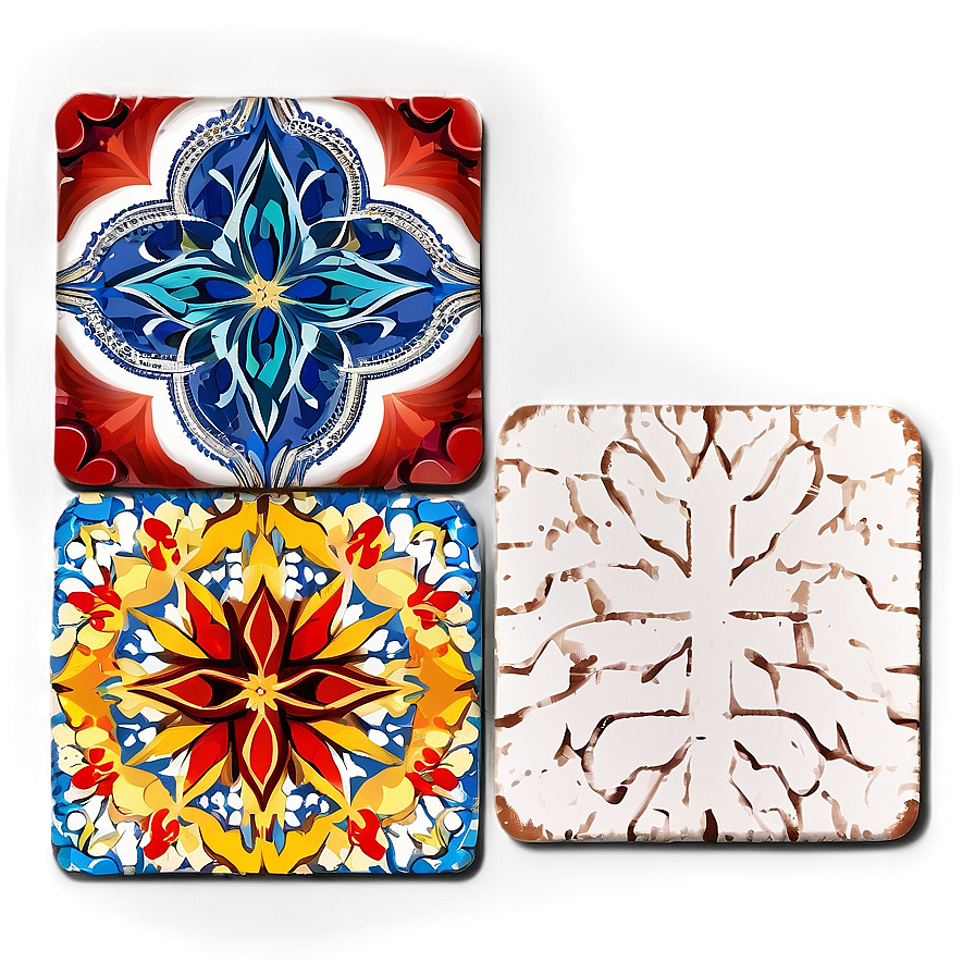 Moroccan Tile Coaster Png Apc PNG Image