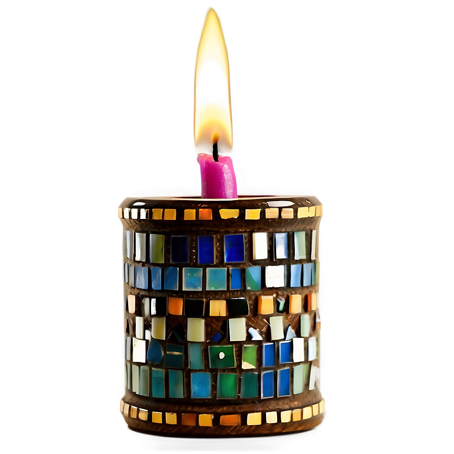 Mosaic Candle Holder Png Jnw81 PNG Image