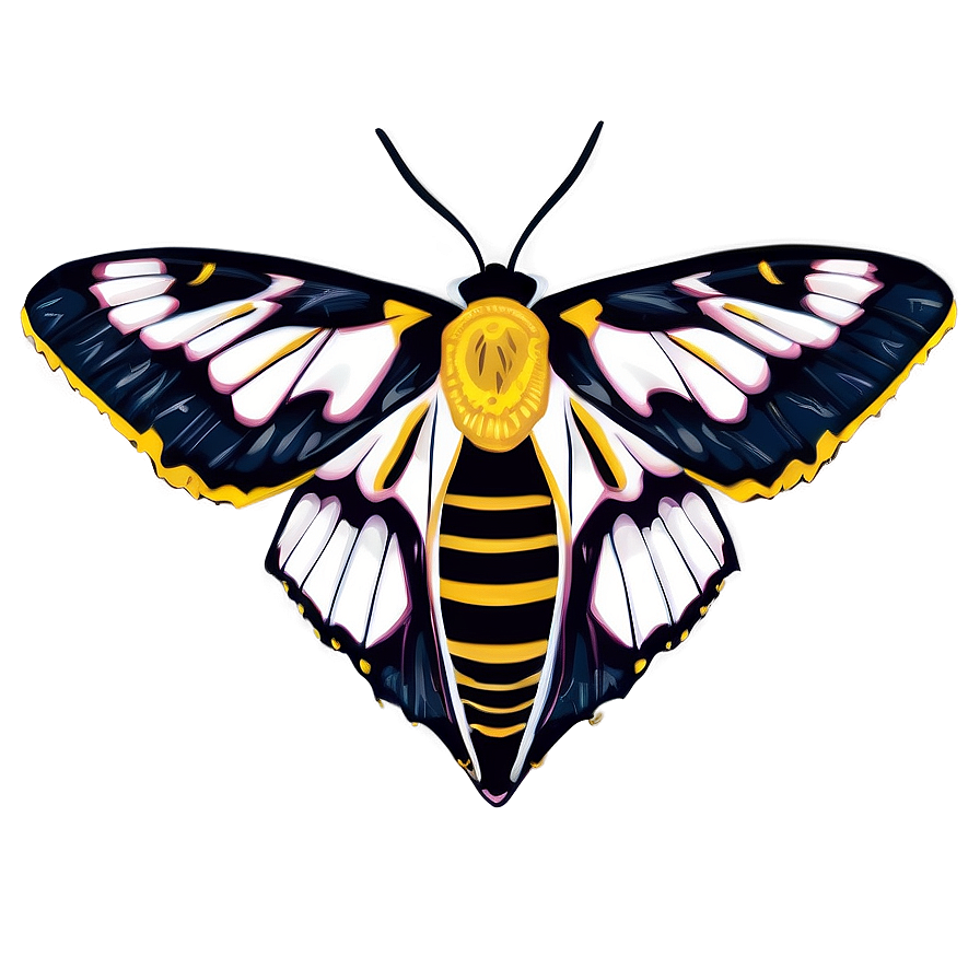 Moth Illustration Black And White Png Ihd PNG Image