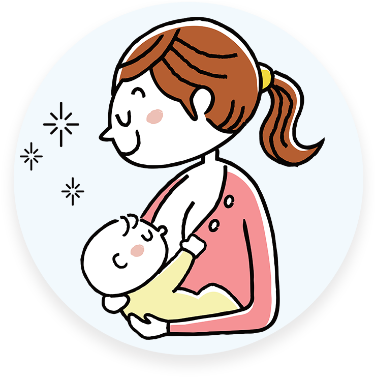 Mother_and_ Newborn_ Bonding_ Illustration PNG Image