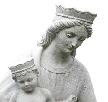 Motherand Child Statue PNG Image