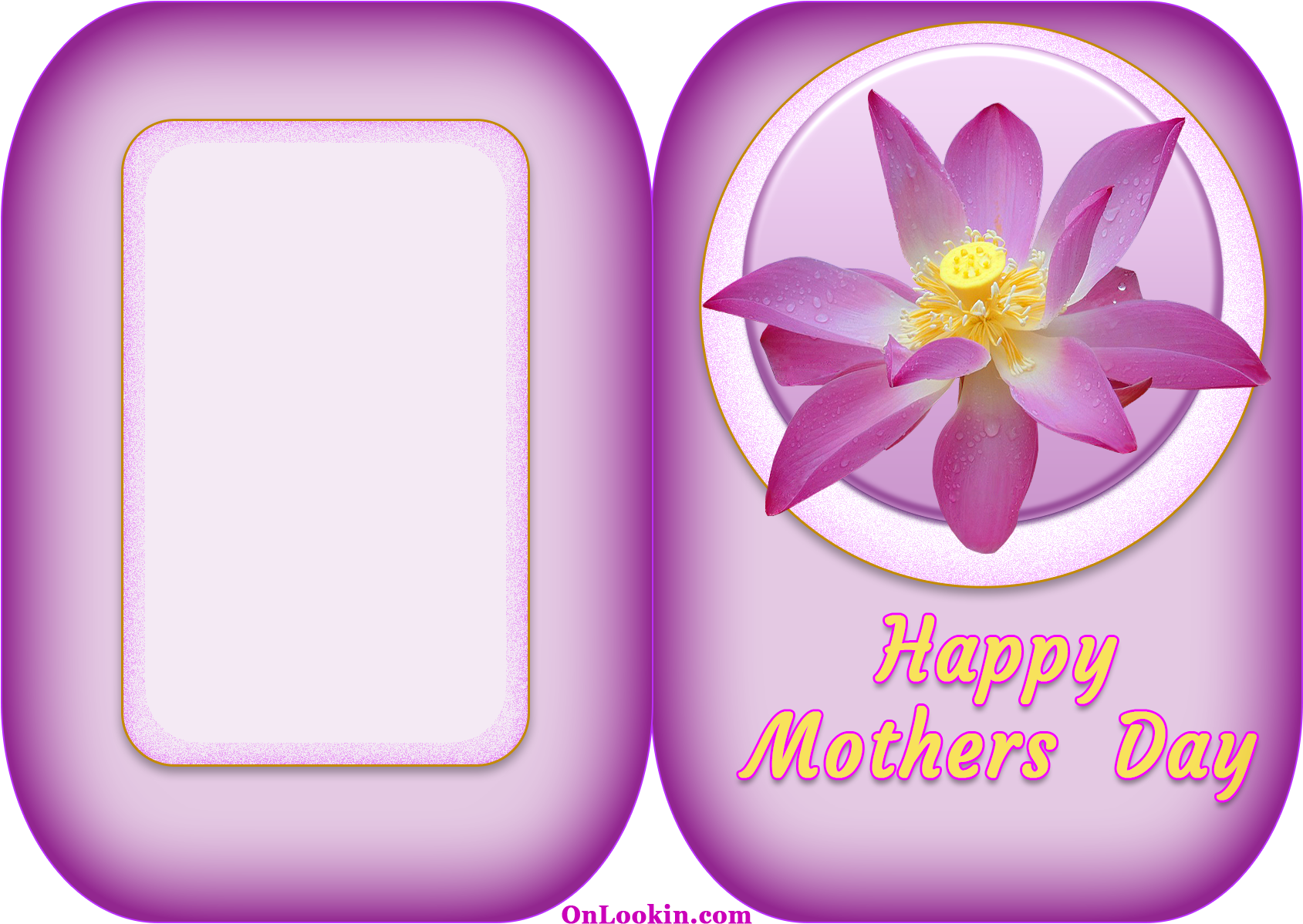 Mothers Day Floral Greeting Card PNG Image