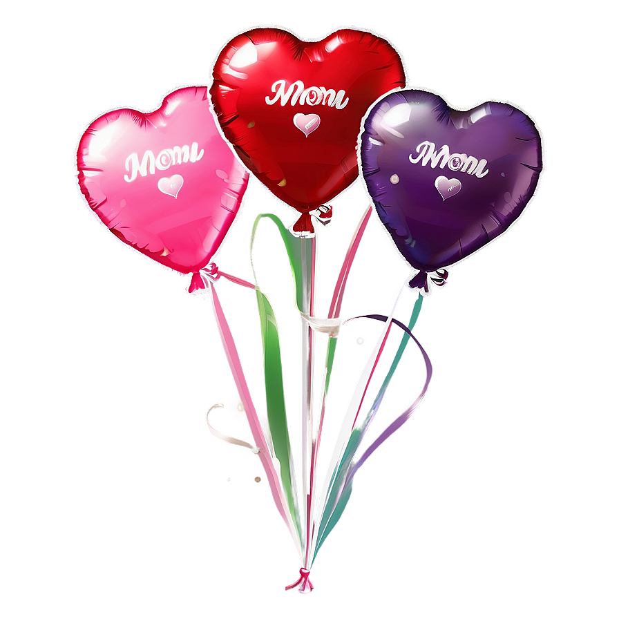 Mothers Day Love Balloons Png Krf22 PNG Image