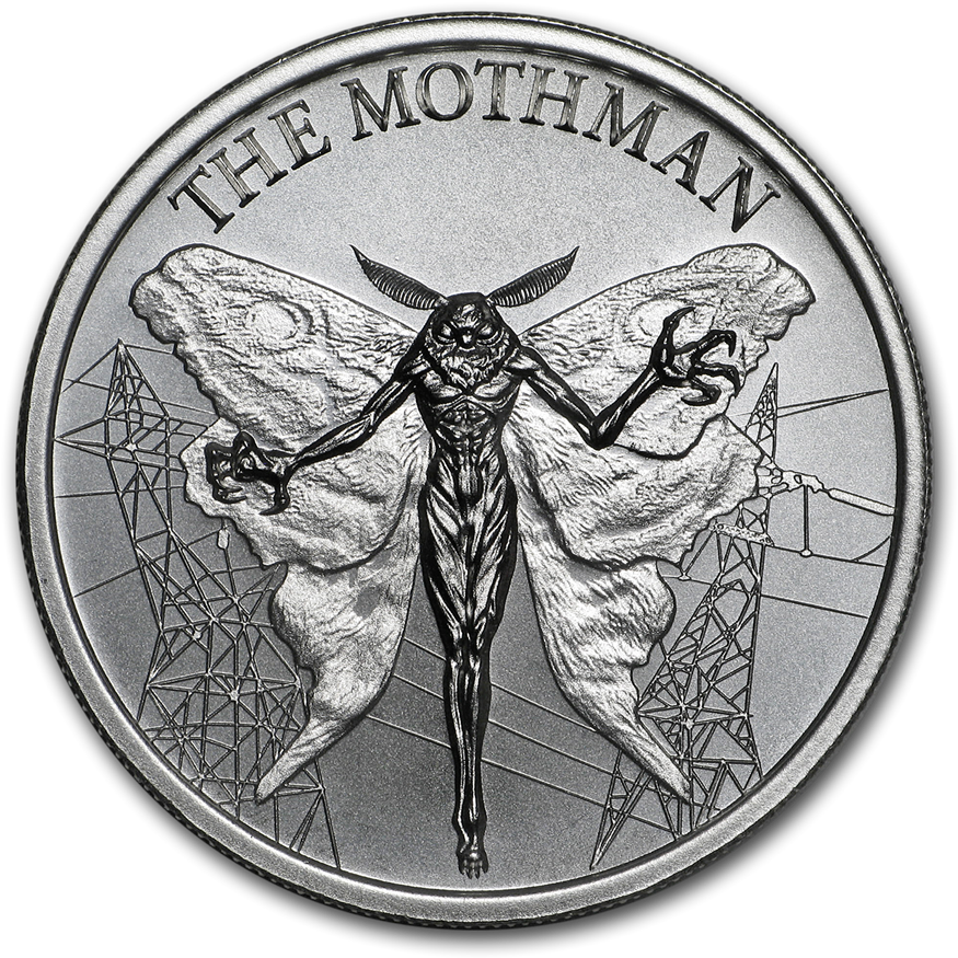 Mothman Mythical Creature Coin PNG Image