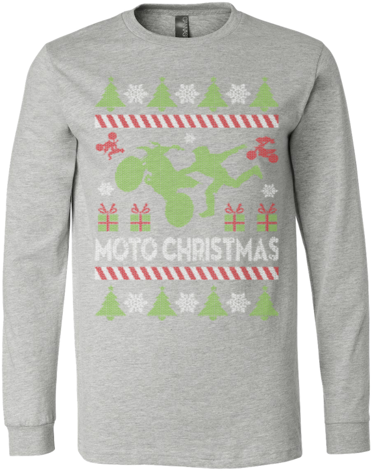 Moto Christmas Themed Sweatshirt PNG Image