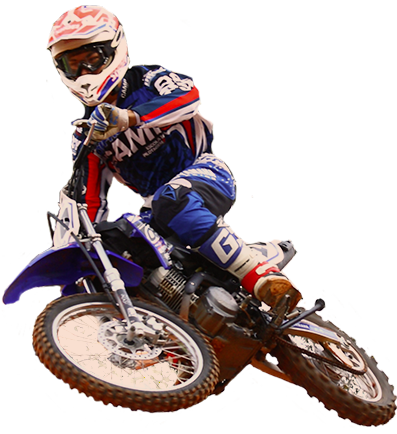 Motocross Rider Action Pose PNG Image